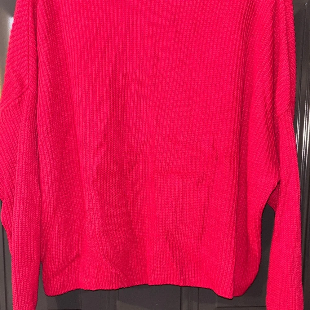Hollister Red and White Striped Sweater women’s size small